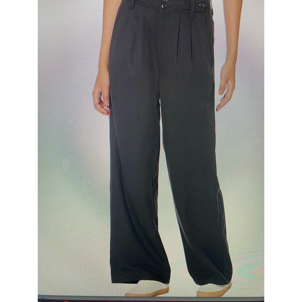 NWT Madewell Harlow wide leg pant black size 12